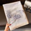 Women's Silk Wool Embroidered Scarf - Dual-Use Winter Shawl & Neck Gaiter