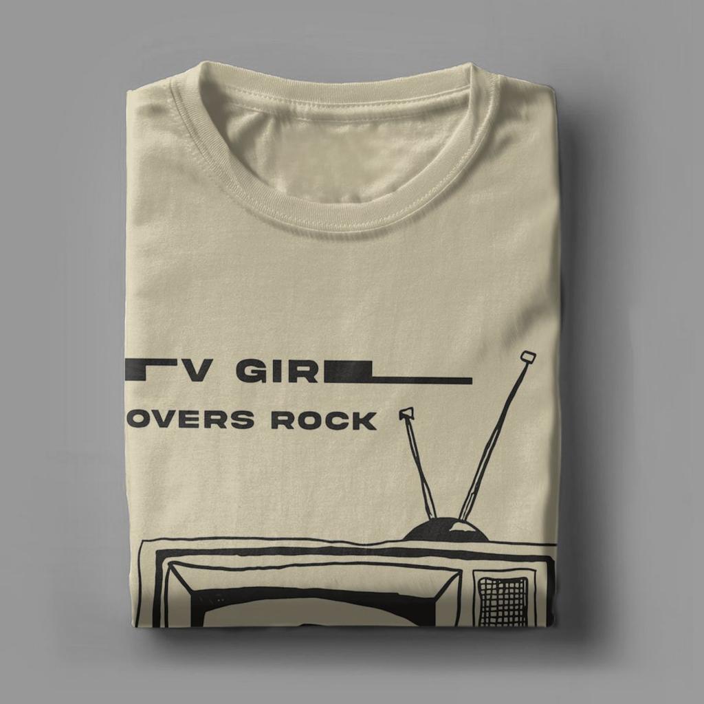 TV Girl Rock T-Shirt for Men Casual Cotton Tee Shirt Crew Neck Short Sleeve T Shirt Plus Size Clothes