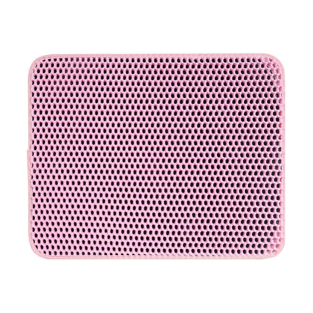 Eva Cat Litter Mat - Double Layer, Anti-Tracking, Washable, Extra Large, Sand Control, Pet Supplies.