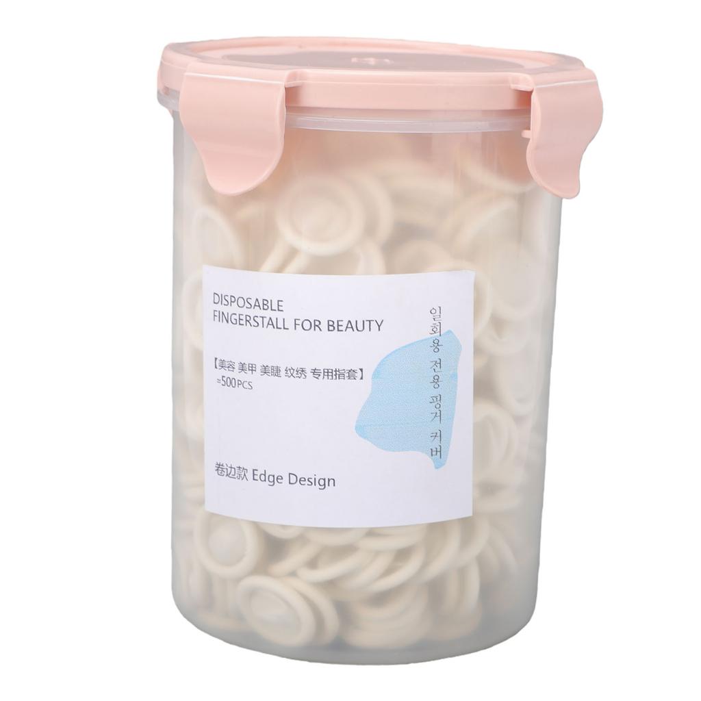 500 Pcs Latex Finger Cots Non Slip Thickened Disposable Fingertip Protective Cots Prevent Scratches for Nail Salon