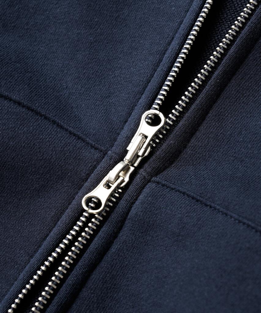 Jemut Day Cut Crop Oversized Zip-Up Hoodie Navy Kjhd2650