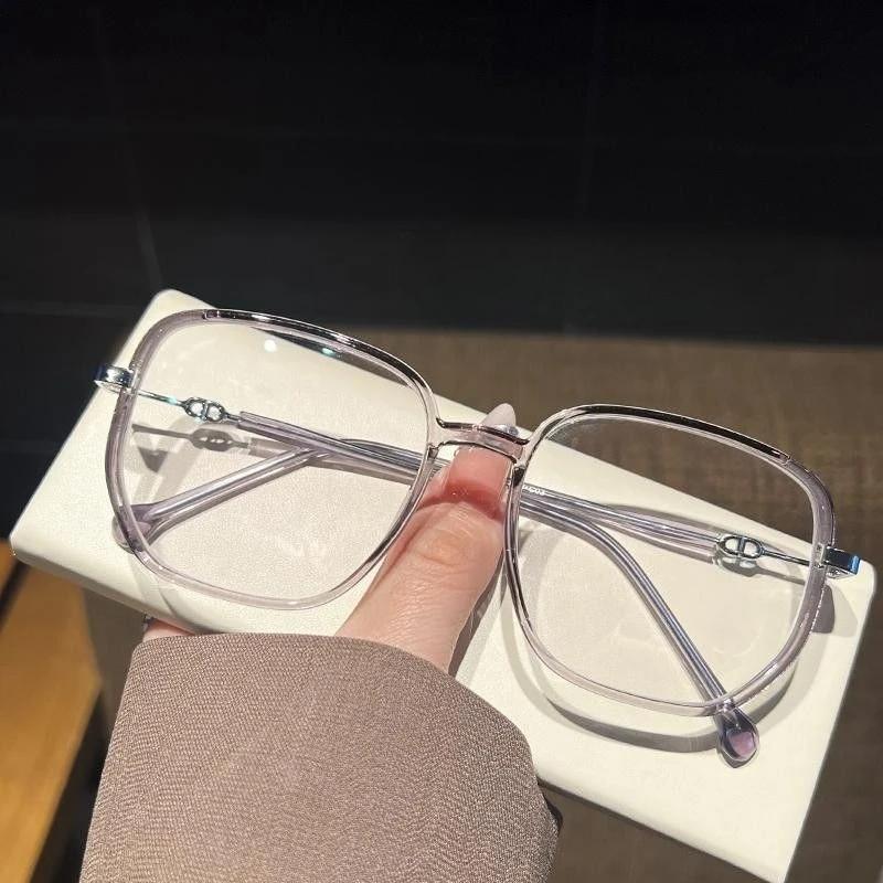 Starry Glitter Frame Myopia Glasses Women'S Ins Style Minus Diopter Eyeglasses Short Sight Glasses For Men Diopter 0 To -4.0