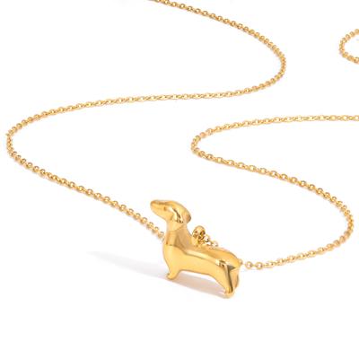 Youthway Lovely Dog Pendant Necklace For Women Minimalist  Gold Plated Stainless Steel Necklace Fashion Jewelry Girls Gift
