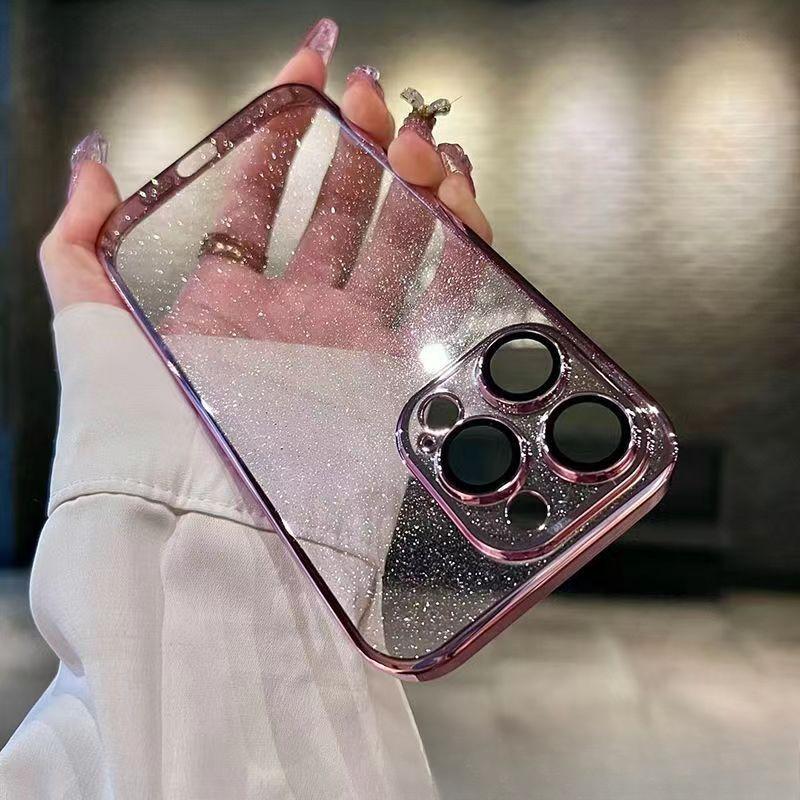 

Ультратонкий ПК с блестками не желтеет Подходит для чехла для мобильного телефона Apple 14 PROMAX 15 Высокая прозрачность Простой 12 Жесткий Apple 11