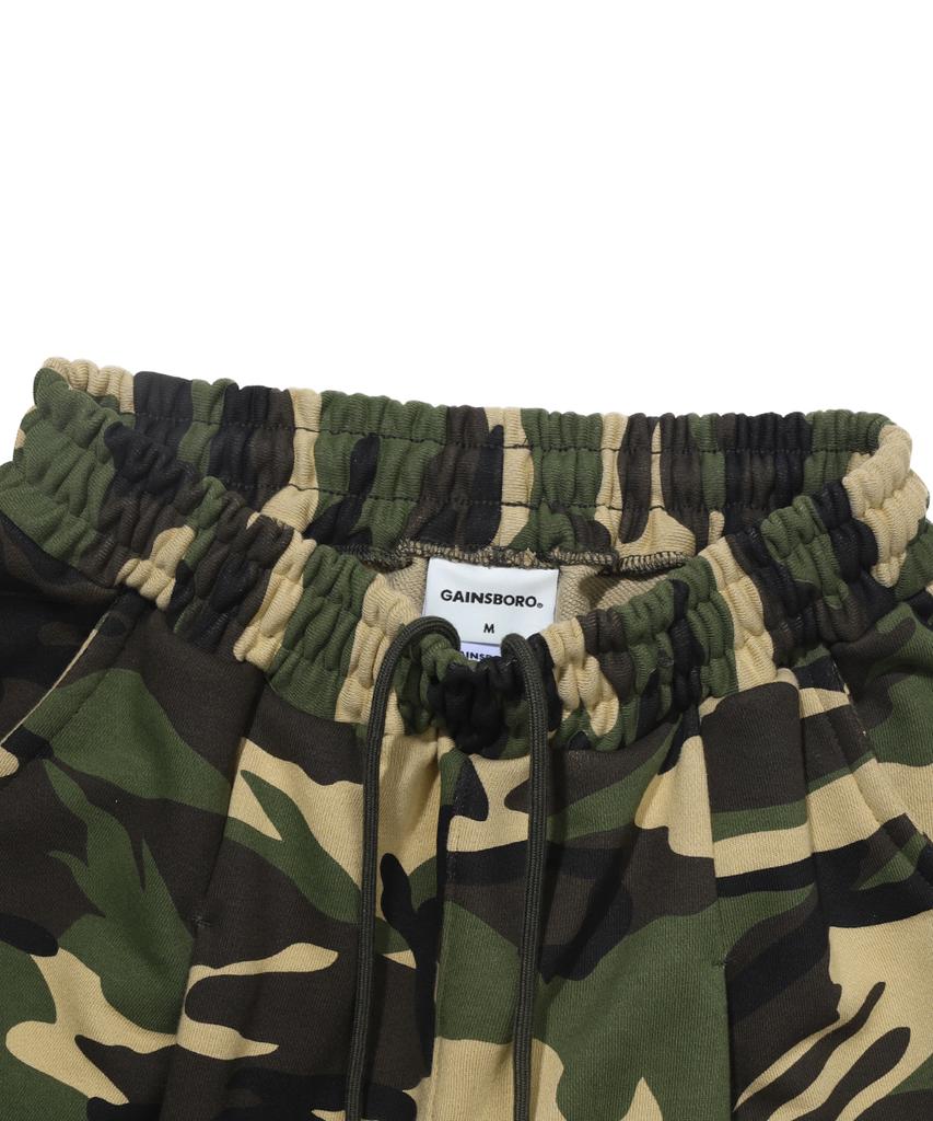 GAINSBORO Single-Pleat Wide Sweatpants_Camo Beige
