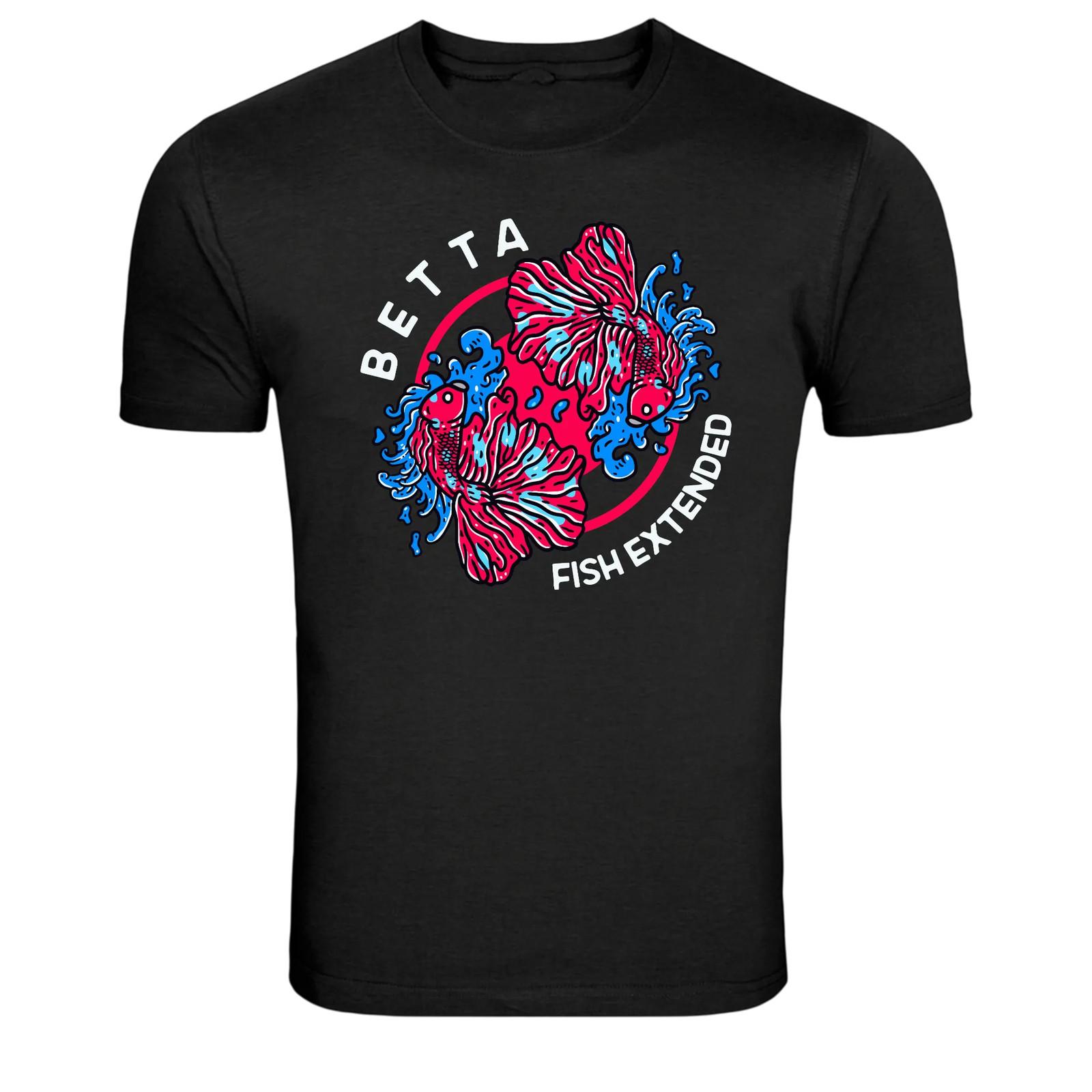 Betta Fish Aquarium Graphic T Shirt Tropical Fish Art XXL