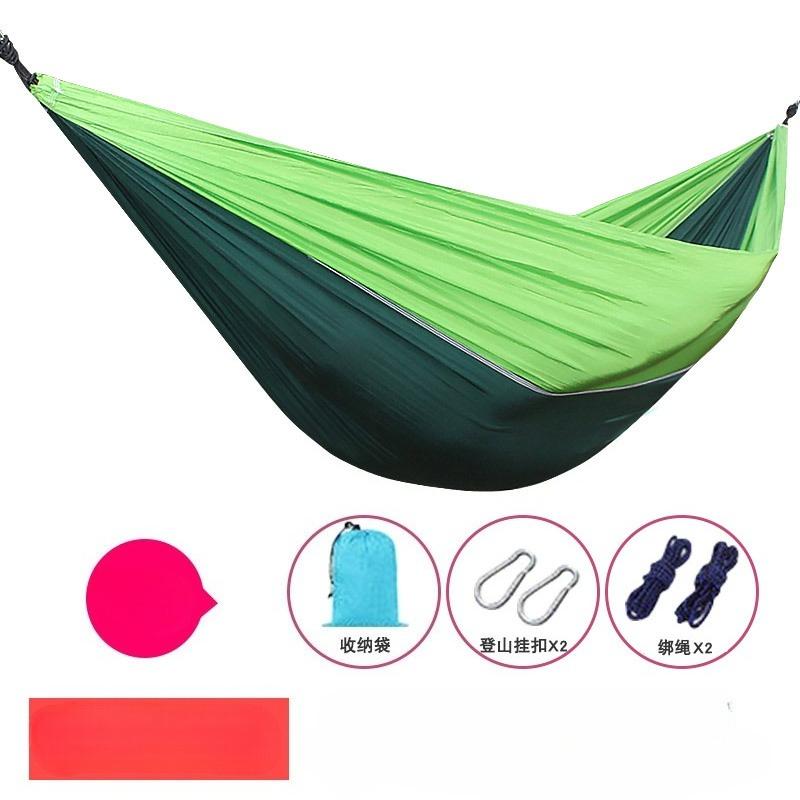 

1Pc Parachute Cloth Hammock Outdoor Light and Light Breathable Hammock Double Swing Tourism Mountaineering Leisure Hammock