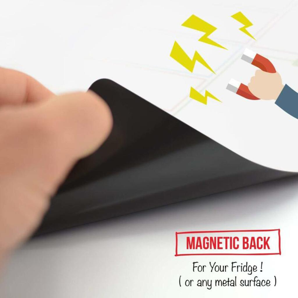 Sticker Magnétique pour Tableau de Shopping Semainier Effaçable à Sec Réfrigérateur