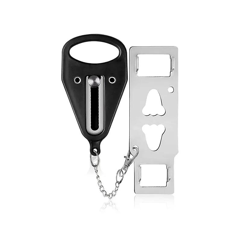 1/2pcs Security Portable Door Lock Latch No Drill Manual Hotel Room Devices For Add Security Holes Removable For Travel Safety