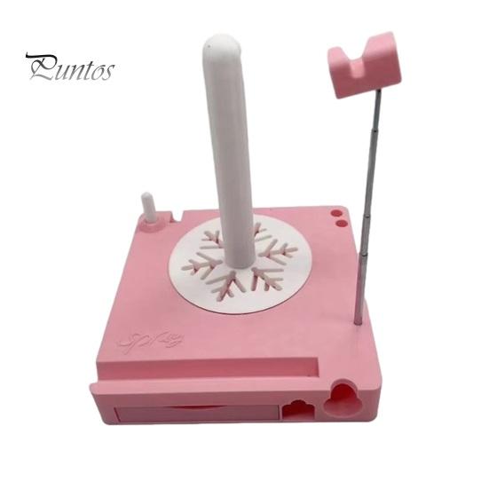Crochet Hook Caddy Multi-Functional Yarn Holder Spinner with Phone Stand Detachable Spool Knitting Needle Storage Organizer Box Portable for