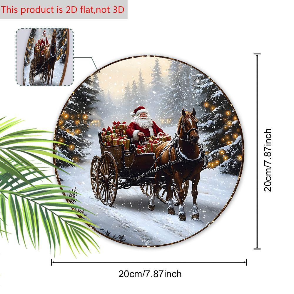 2D flache hölzerne hängende dekorative Schilder, Weihnachtsdekorationen, Familienwand- oder Türdekorationen, Gartendekorationen, Weihnachtsgeschenke für Freunde