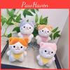 Animal Plush Charming Keychain Lovely Cartoon Cat Figurine Cozy Bag Pendant For Children