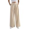 2024 Autumn/Winter Women's European and American Pleated Casual Wide-Leg Long Pants