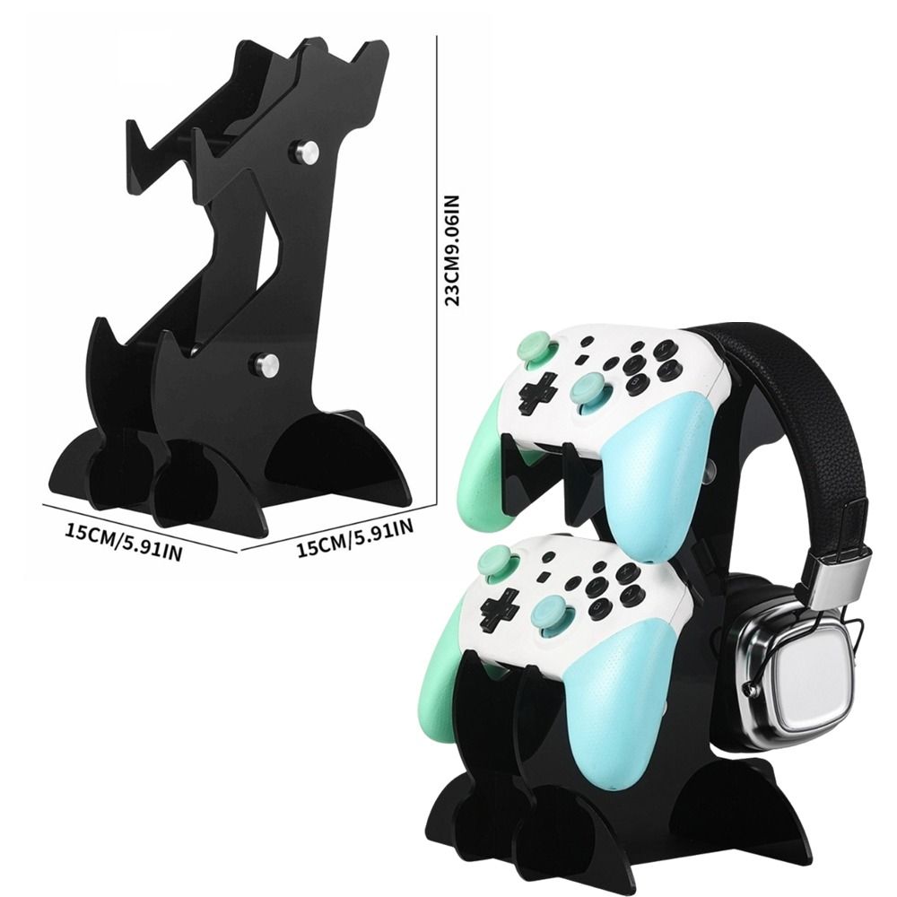 Acrylic Gaming Controller Stand Sturdy Desktop Organizer for PS5/PS4/Xbox/Switch