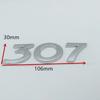 1pcs 206 207 208 301 307 308 408 508 2008 3008 4008 5008 car Letter Emblem Rear tail trunk Decals badge sticker Decal styling