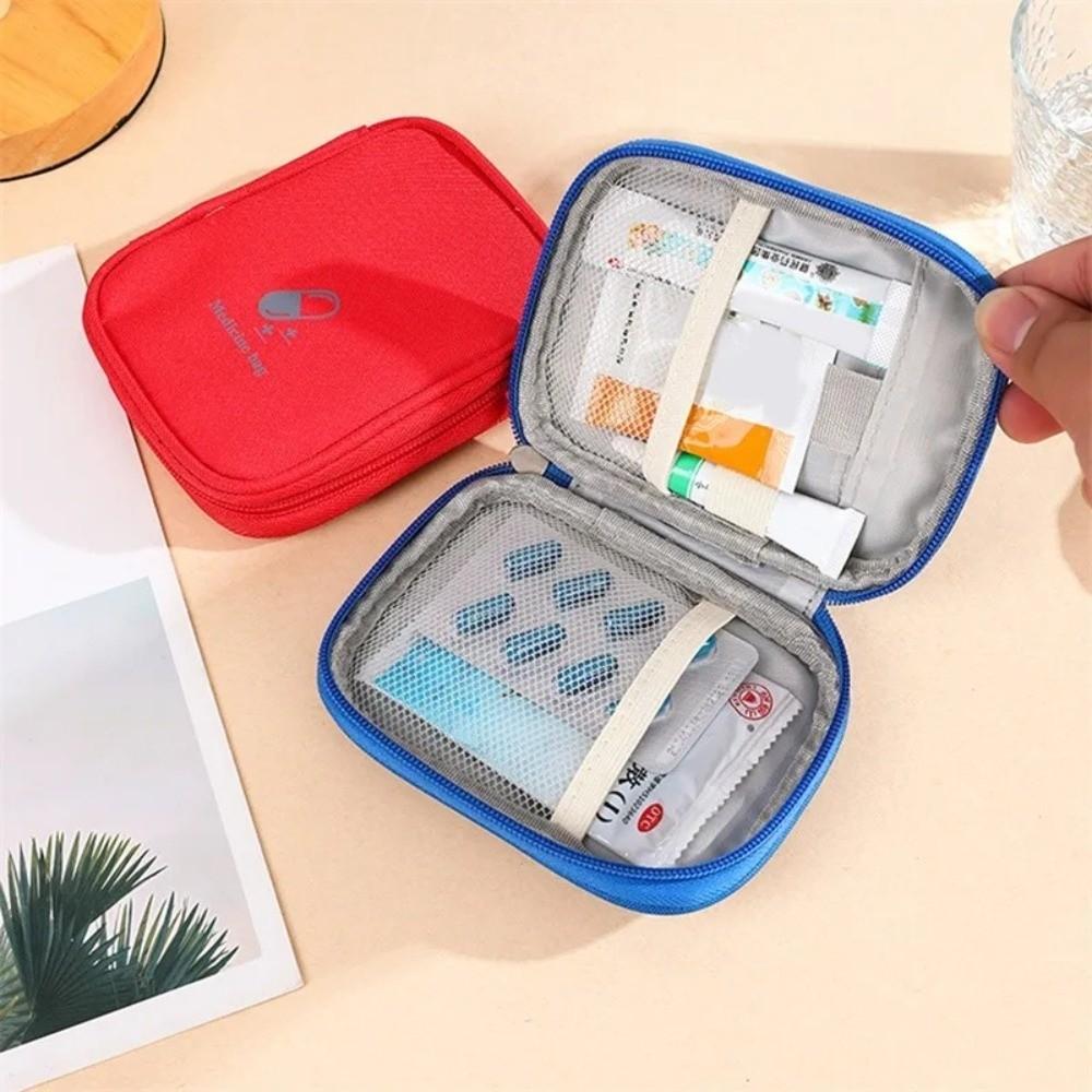 Soft Portable First Aid Medicine Bag Waterproof Durable Drug Storage Pouch Mini Pills Package Container Outdoor