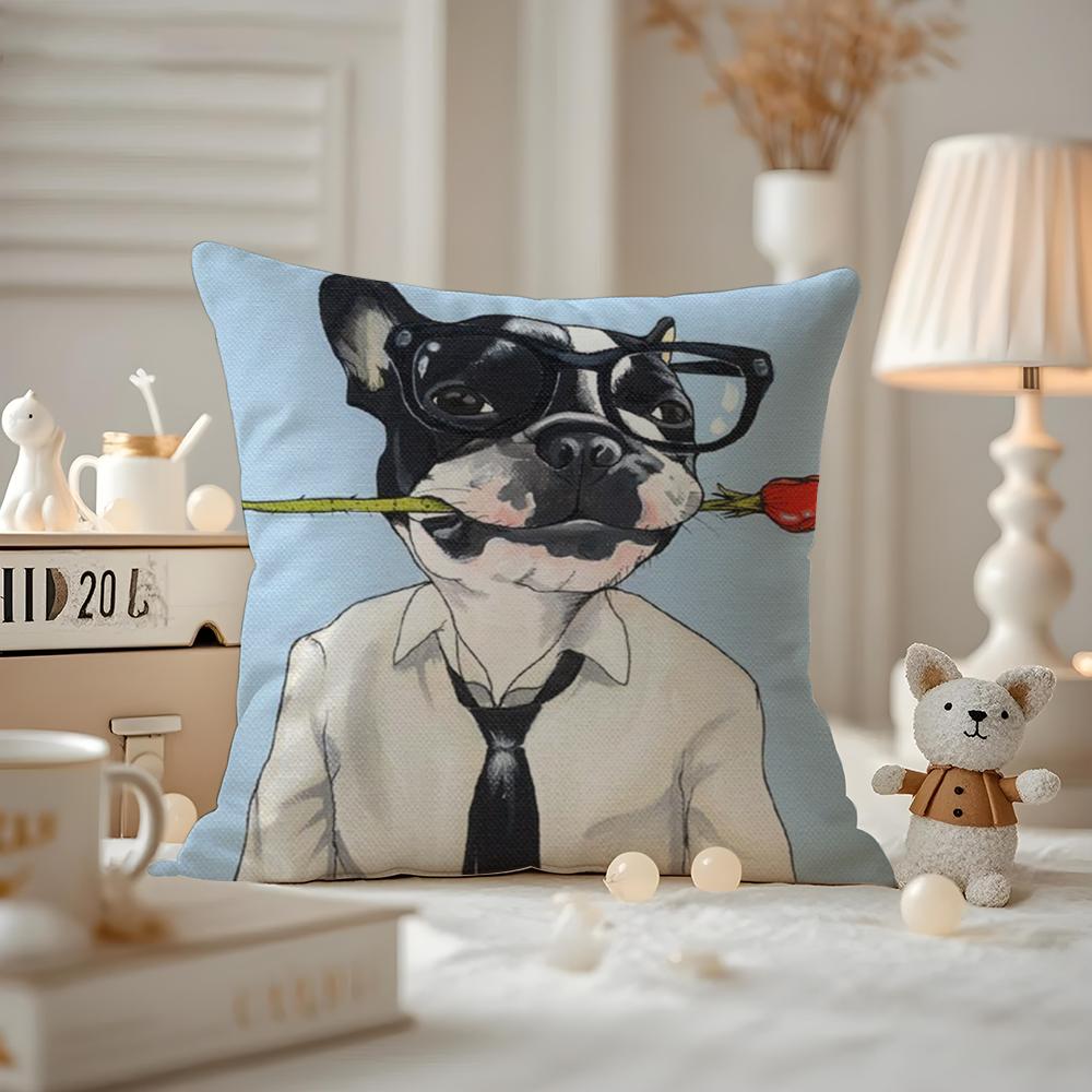 Rich Pink Lion Animal Jewelry Cheetah With Cushion Cover Anti-dustmite Pillowcase Invisible Zipper Silky Short Plush Sofa Cushio