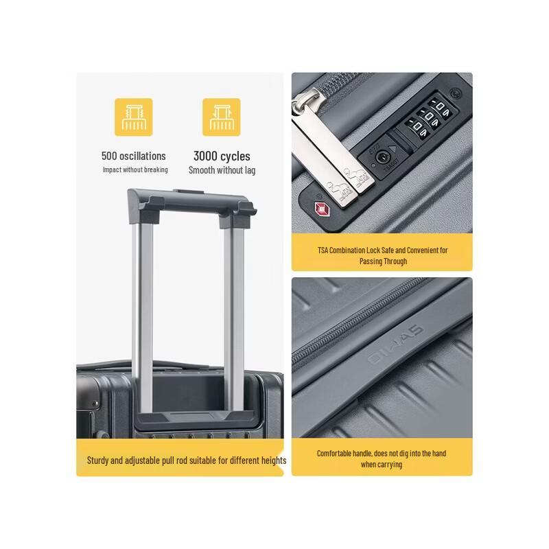 OIWAS Multi-functional Hardshell Luggage with Brake Wheels