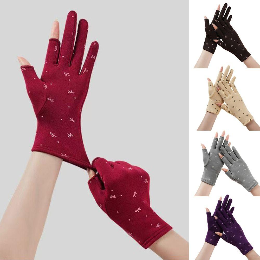 Winddichte Damen Winterhandschuhe Warme Fahrhandschuhe Modische Samt Fäustlinge Laufen