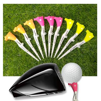 High PATH Golf Tee Set Launch Angle for Maximum Distance and 9 Pack 20mm Stable Adjustable Height High Reduces Hooks and Birdie79-Premium - 5°