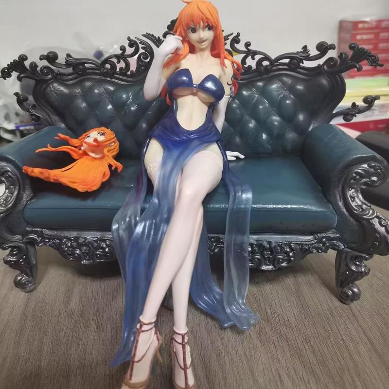 

One Piece Wang Nami Suit Mob Series Fourth Round Sofa Nami Handmade Statue Desktop Ornament Birthday Gift Quality Simulation