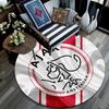 AFC Ajax Amsterdam Logo   Runder Teppich, Rutschfester Waschbarer Kreis Teppich Für Wohnzimmer Schlafzimmer Spielzimmer, Sportfan Dekoration, Feiertags Geburtstagsgeschenk