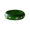 Personalized Design Sense Pentagram Rivet Wood Bracelet Versatile Trendy Cool Exaggerated Bracelet Wide-Sided Rivet Jewelry