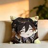 Game Genshin Impact ZhongLi Square DoubleSided printed Pillow Case Bedroom Bedside Pillow Sofa Cushion Cover