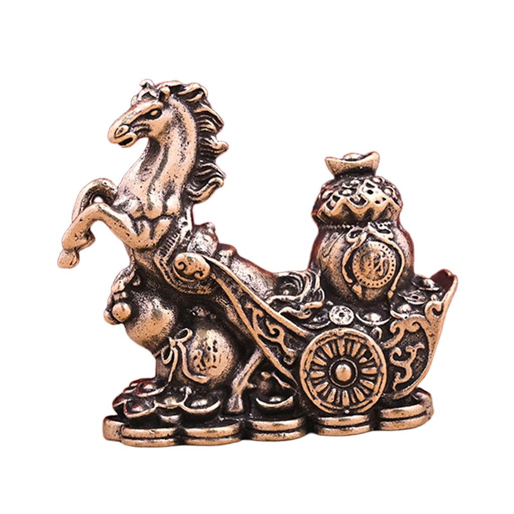 Horse Miniature Figurine Tabletop Ornament Art Crafts Vintage Feng Shui Decor for Table Desk Home Decoration Birthday Gift