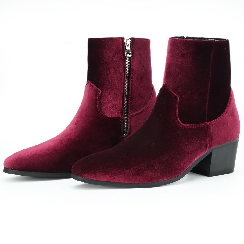 Fashion High Quality Men Leather Boots Platform Boots Designer Shoe Men Fashion High Heels Classic Black Boots for Men Botas Para Hombre