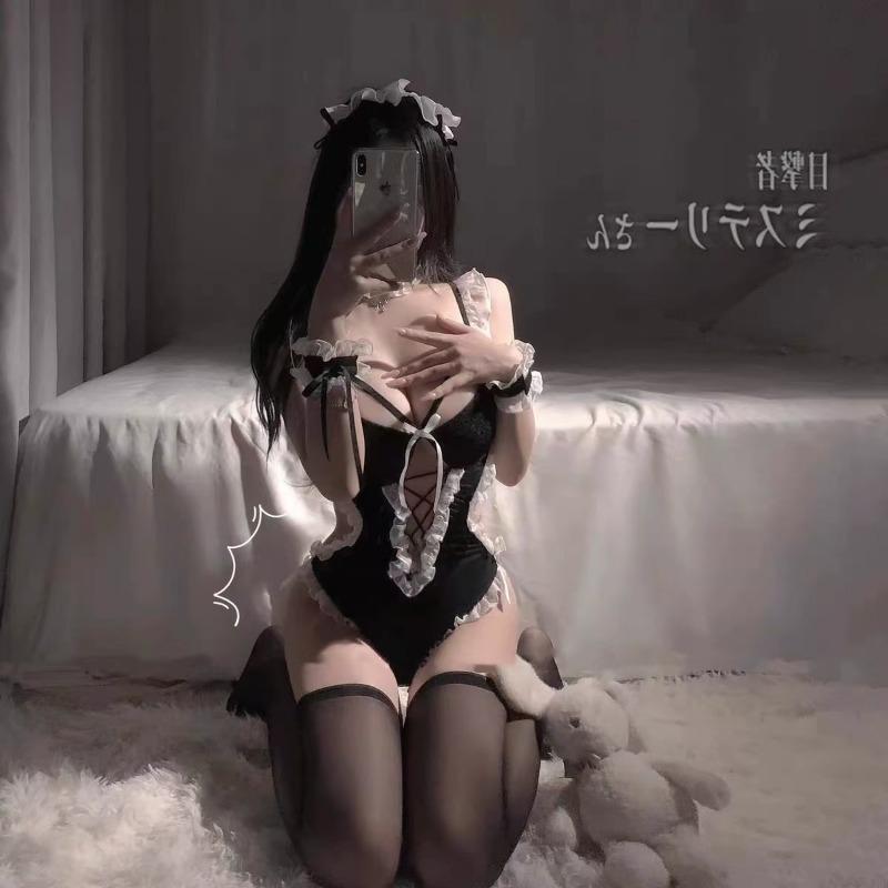 Sexy maid sexy lingerie small breasts maid uniform seduction open file flirting hot bed passion suit cute