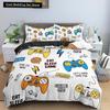 Boys Gamer Bedding Set Cartoon Game Luxury Duvet Cover King Queen Double Comforter Cover Gaming 2/3pcs Polyester Quilt Cover