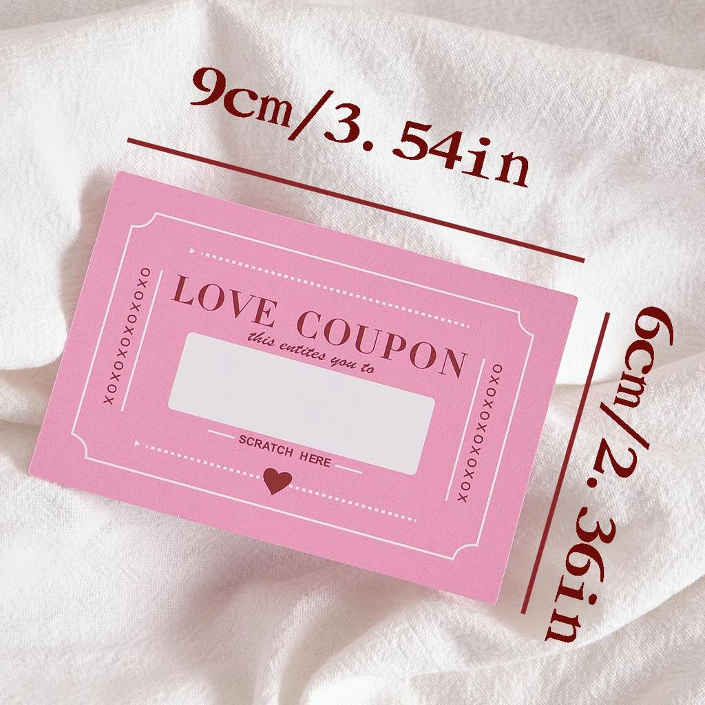 Scratch-Off Love Coupons 10/20 Pieces Scratch Valentines Day Card DIY Valentine's Day Love Coupons Creative Gifts for Boyfriends