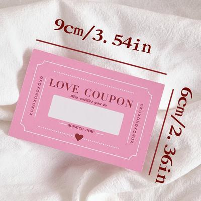 Stírací Milostné Kupóny 10/20 Kusů Stírací Valentýnská Karta DIY Valentýnské Milostné Kupóny Kreativní Dárky pro Přítelkyně