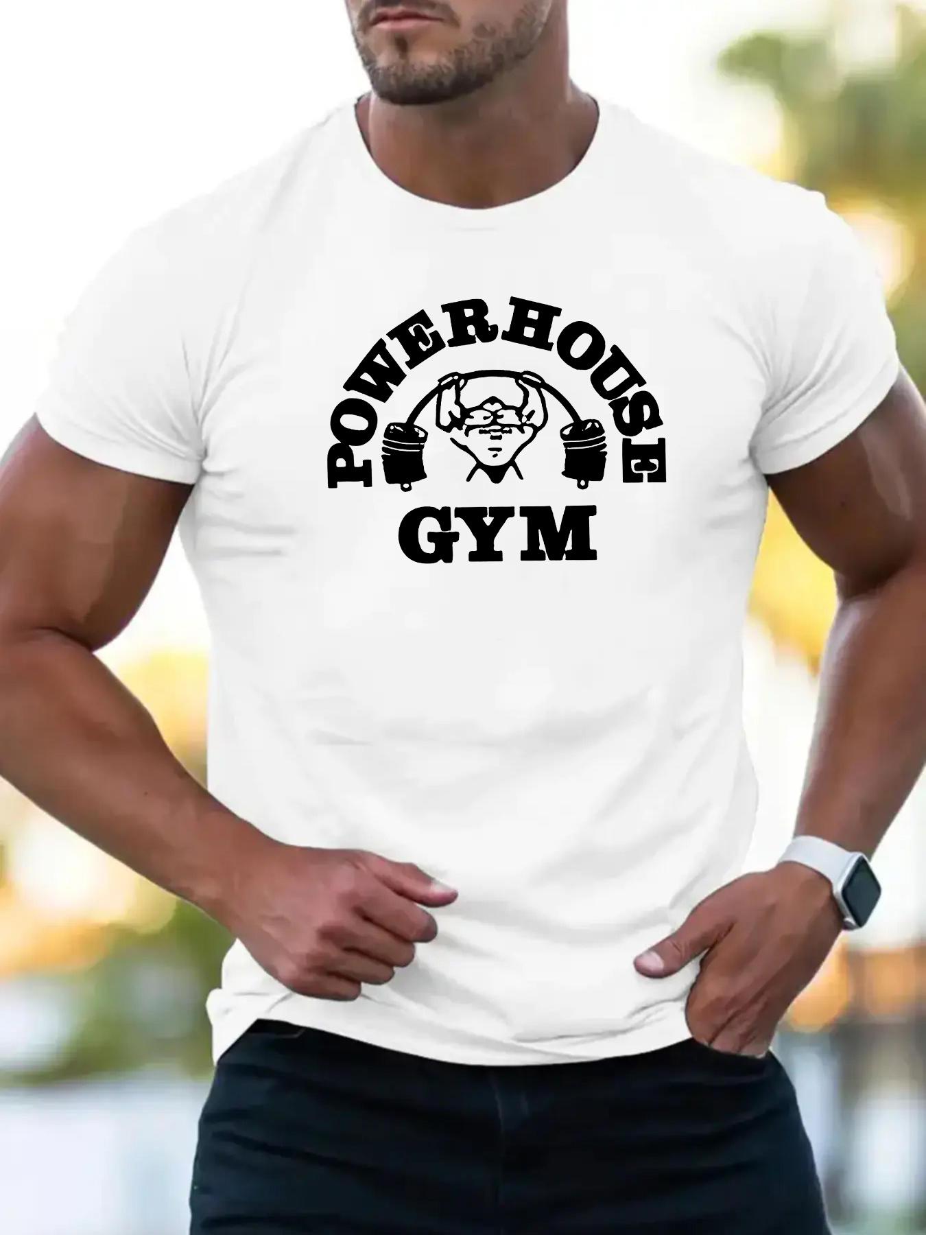 

Weightlifting Muscles Men Cotton TShirt Graphic Print Sporty Casual Fit White Gym Workout Athleisure Style - Men s Summer Cot... S разноцветный