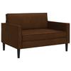 XXL Armchair Brown Faux Suede