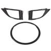 For 2008-2025 Fiat 500 For Abarth Real Carbon Fiber Car Steering Wheel Button Frame Logo Outer Ring Sticker Car Accessories
