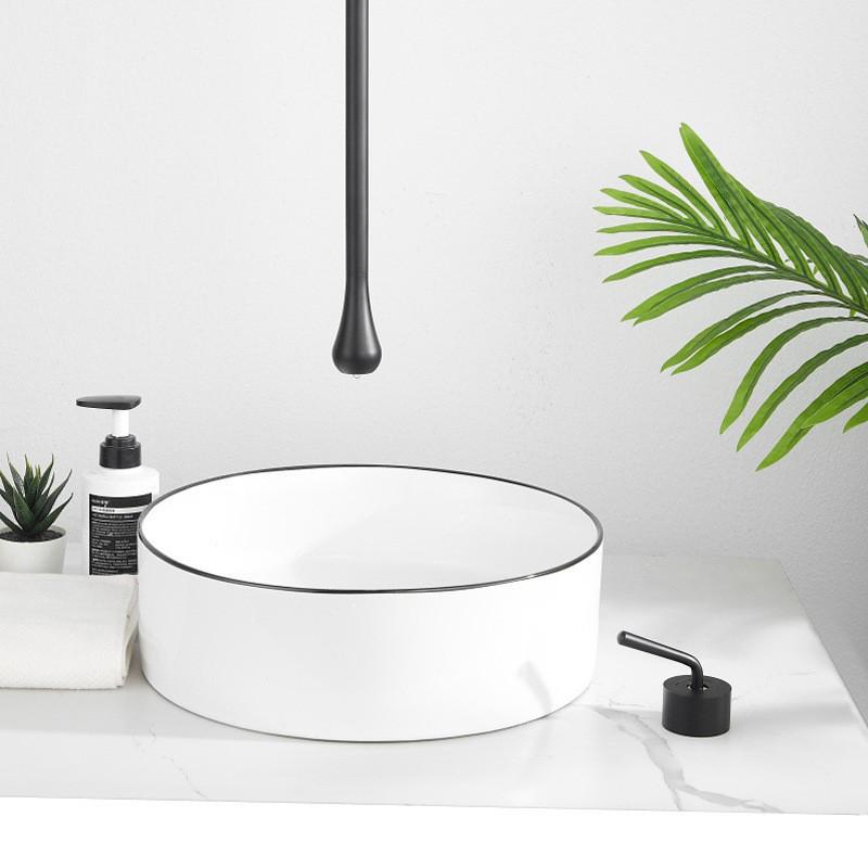 Wall-Mounted Water Drop Faucet with Adjustable Boom, Single-Hole Control, for Hot & Cold Water