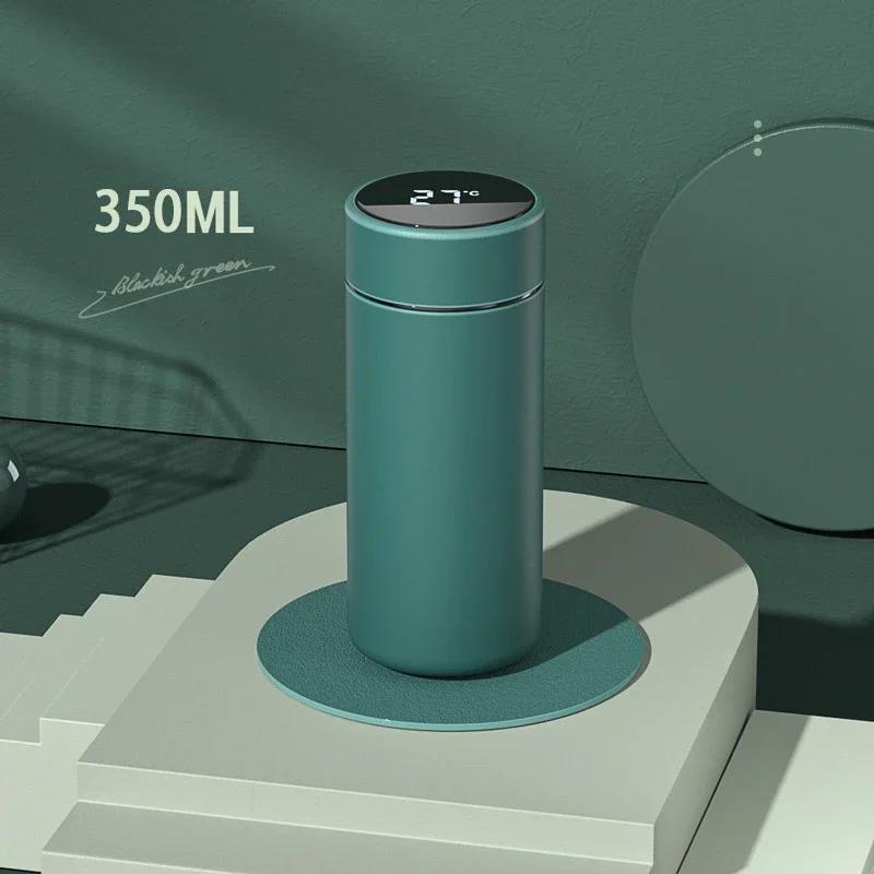 350ML Inteligentní termoska na vodu s inteligentním displejem teploty Vakuové baňky z nerezové oceli s filtrem T-kelímek
