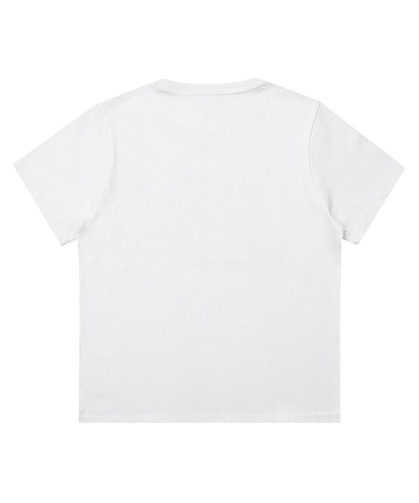 Syupeodeulai W Rose Logo T-Shirt White