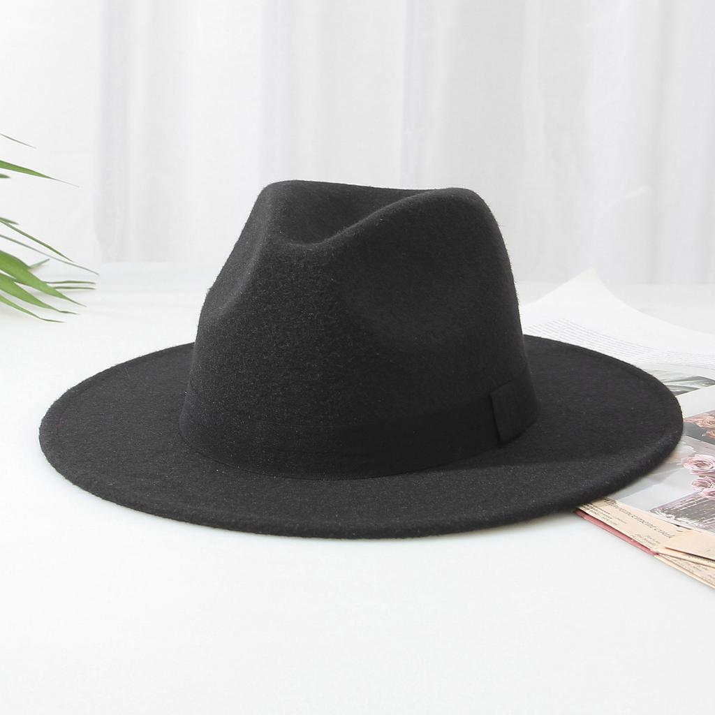 Wool Top Hat Women'S Autumn And Winter Extended Brim Hat French Retro Warm Jazz Hat Manufacturer