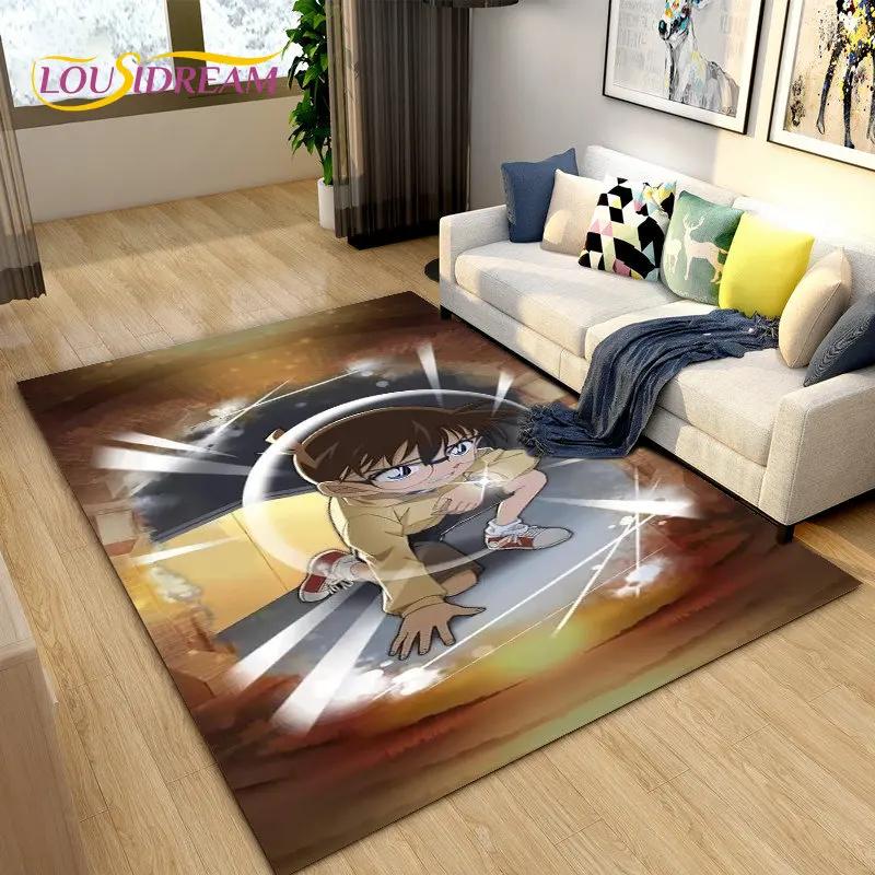Detective Conan Cartoon Anime Area Rug,Carpet Rug for Living Room Bedroom Sofa Doormat Decoration, Kids Play Non-slip Floor Mat