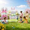 3D Stehender Oster Folienballon Riesiger Hase Karotte Küken Ei Ballons Osterparty Dekoration Kindergeschenk Mit Luft Gefüllt Gartendekoration