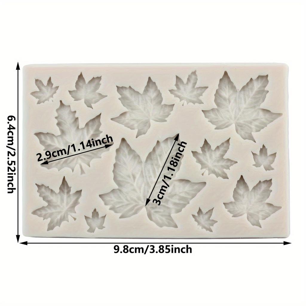 Silikonové formy na odlévání pryskyřice ve tvaru listu, 3D formy na čokoládové bonbony a fondánovou hmotu, silikonová forma na pečení na zdobení košíčků a dortů