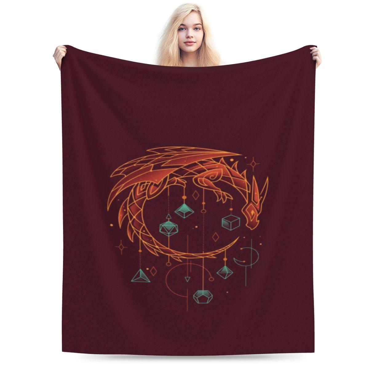 

Draconic Dice Keeper Roleplayer Gamer Custom Warm Decorate Home An UltraSoft Micro Fleece Blanket 75x100cm 30x40in