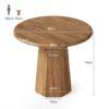 Tribesigns Small Round Dining Table for 2-4 People, 80 Cm Kitchen Table with Octagonal Base for Dining Room, Living Room