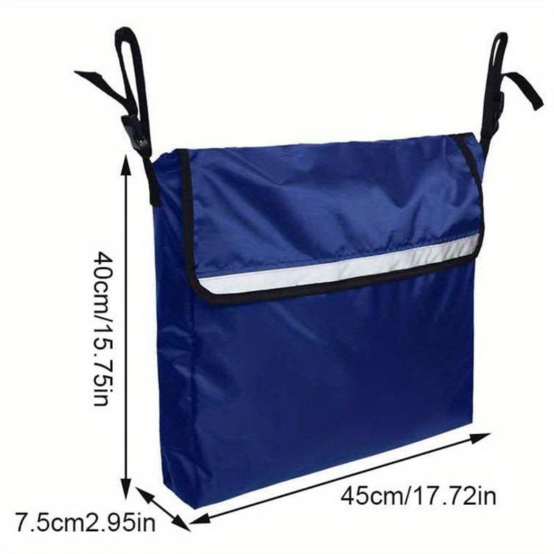 Wheelchair Rear Bag Reflective Tape Waterproof Storage Bag Water Bottle Storage Bag Accessories Suitable for Wheelchairs