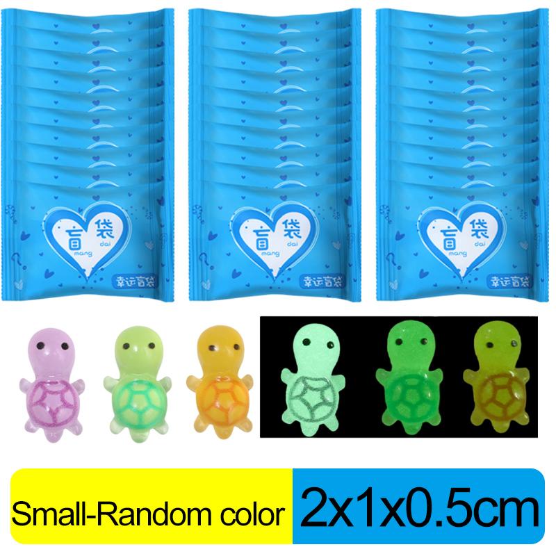 

Mini Luminous Turtle Blind Bag Garden Micro Landscape Resin Crafts Glowing Tiny Turtle Miniatures Home Decoration Ornaments Gift 2PCS