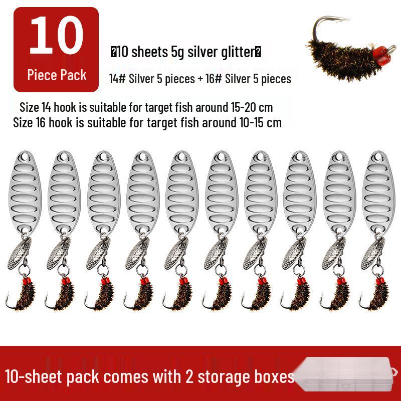 Modified Fly Fishing Hooks: Flat Vibration Spinner, Dragon Scale Micro Lures for Mandarin Fish & Crucian Carp