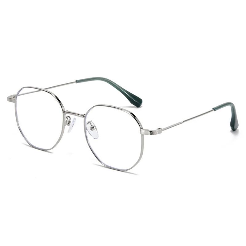 

Tea Gold Frame Polygon Optical Glasses With Prescription Women Men Anti Blue Rays/Photochromic/Progressive Eyeglasses Single Version&1.56&None серебряный